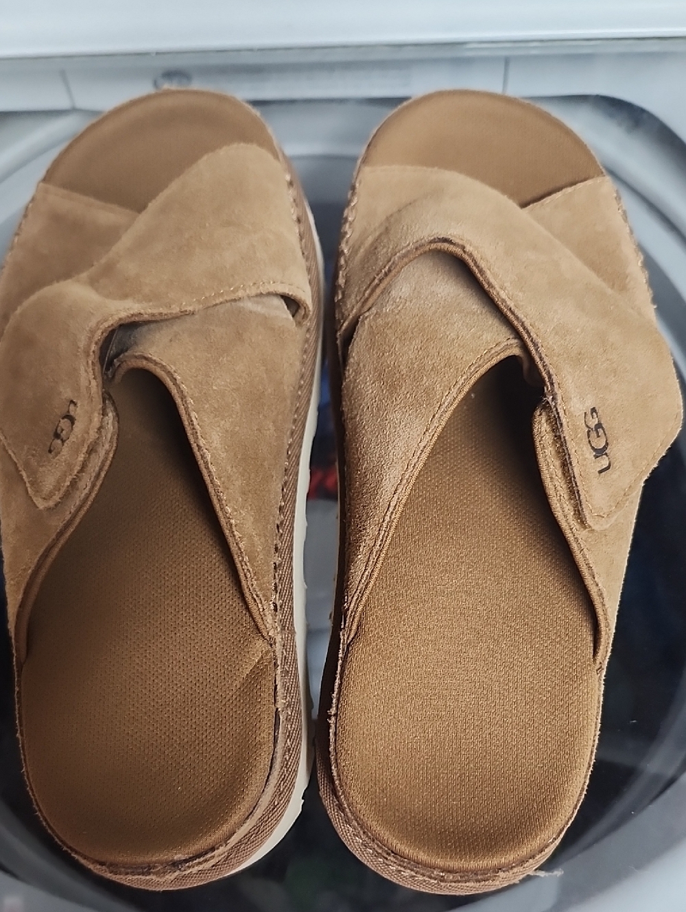 UGG Tan Suede Slide Sandals